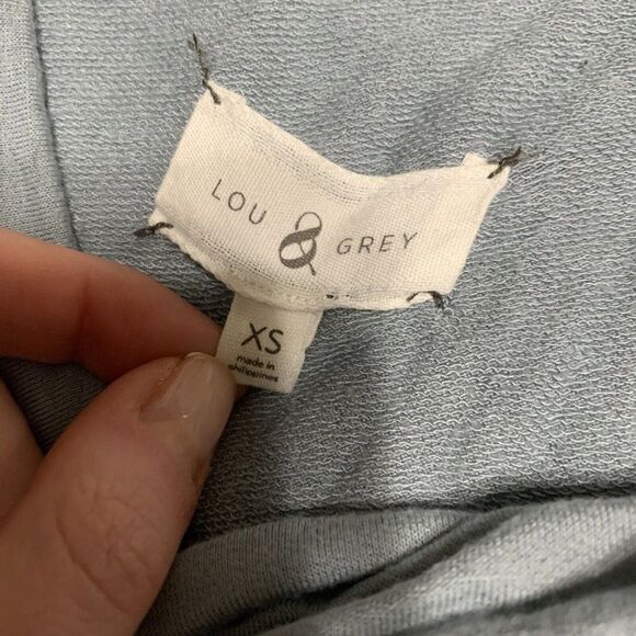 lou grey womens solid light blue tunic Round Neck tank top xs - Picture 3 of 4